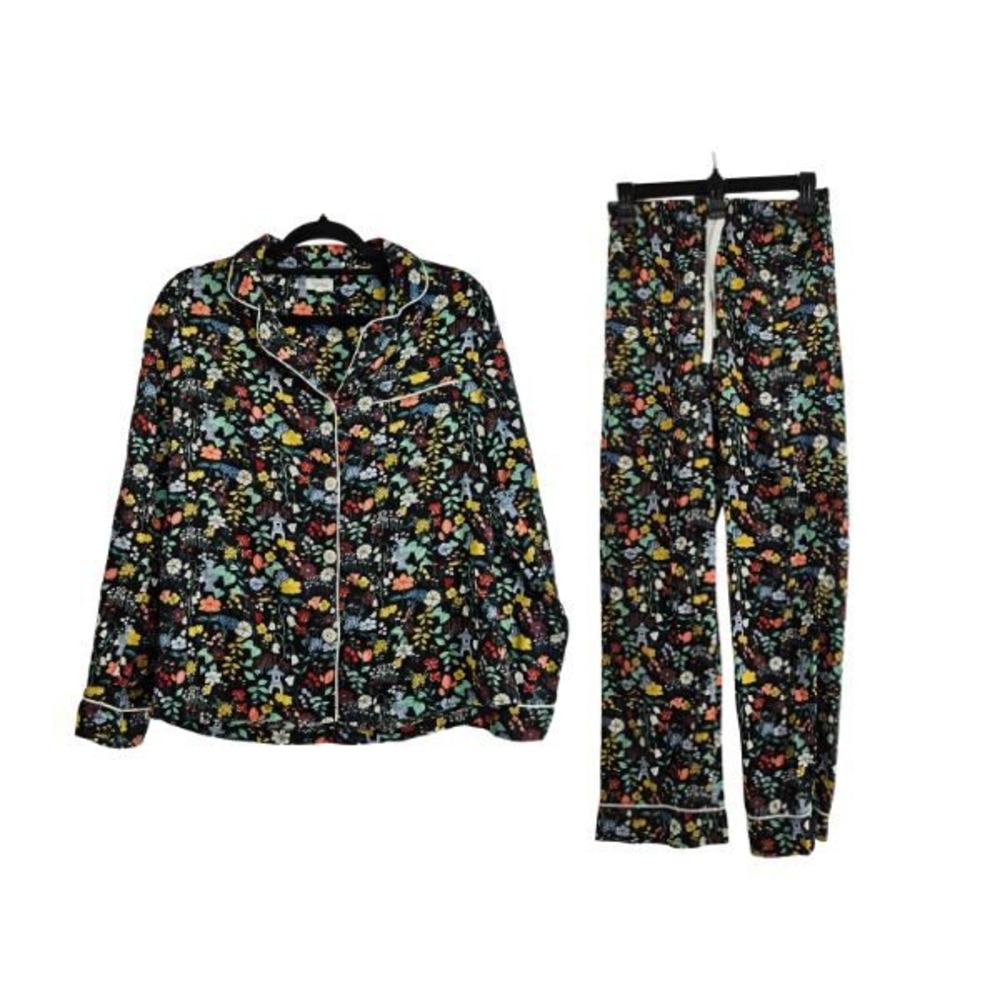 BedHead Pajamas  XS Organic Cotton Set Floral Whimsy Earthy Luxury‎ Sleepwear
